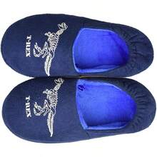 TendenciaPantuflas cálidas para niños grandes con espuma viscoelástica suave para interiores, antideslizantes, lindas pantuflas de dinosaurioCalidad premium - Azul Oscuro - Ver 3