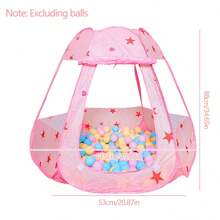 Różowy sześciokątny namiot dziecięcy, namiot dla księżniczek do użytku wewnątrz i na zewnątrz z płotkiem i basenem z piłeczkami, składany namiot dla niemowląt (bez piłek), zamek z bajki, domek do zabawy dla chłopców i dziewczynek, zabawki dla niemowląt, artykuły dla niemowląt, letni namiot dla dzieci na zewnątrz, prezent urodzinowy dla dziecka, zabawki dla dzieci