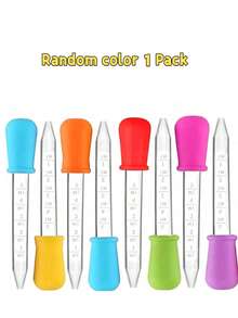 Bộ 6 ống nhỏ giọt, chất liệu silicon, ống nhỏ giọt y tế trong suốt 5ml, dụng cụ nhỏ giọt nhiều màu sắc, ống nhỏ giọt silicon có vạch chia, ống nhỏ giọt đựng tinh chất mỹ phẩm (màu ngẫu nhiên), ống nhỏ giọt bằng nhựa, ống nhỏ giọt chất lỏng, ống nhỏ giọt làm từ chất liệu hỗn hợp silicon và nhựa với đầu hút hình cầu, đồ trang trí Halloween, đồ dùng tiệc Halloween, đồ trang trí Giáng sinh. - Nhiều màu - Xem 11