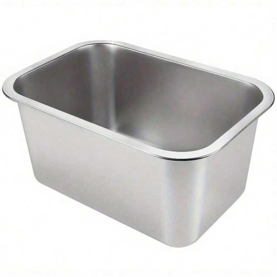 Shoze 10 Litre Washing Up Bowl Stainless Steel Large Square Kitchen Container Versatile Sink Washing Basin Mixing Bowl - M - View 1