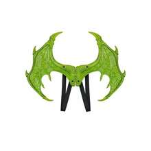 1 件万圣节 PU 泡沫龙翼狂欢节化妆舞会服装男女通用恶魔角色扮演龙翼服装，万圣节角色扮演魔鬼翅膀 - 彩色 - 查看 2