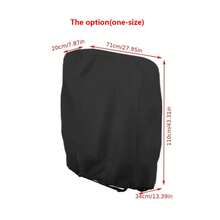 1件装 210D 银色牛津布加厚椅套 - 防水防尘，适用于折叠椅、露台、花园、厨房装饰、家居用品 - 黑色 - 查看 3