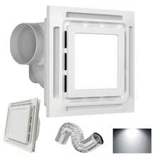 Bathroom Exhaust Fan With Light, 20W Bathroom Fan With LED Light Combo, 110 CFM 1.5 Sones Quiet Bathroom Vent Fan, Suitable For Toilet, Office, Hotel - White - View 2
