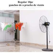 Soportes Tendederos Extensible y Plegable Secado de la Ropa del Ahorro de Espacio Portátil Plegable, estante de sequía ajustable del lavadero del acero inoxidable de la alta capacidad(Incluye 10x ganchos a prueba de viento y una Bolsa) - 1 - Ver 5