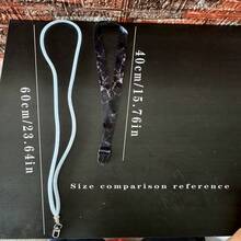 1pc Long Rhinestone Mesh Lanyard For ID Card, Student Card, Badge, Keychain Back To School - Multicolor - View 3