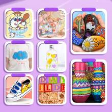 Sanrio Sanrio Kuromi Acrylic Marker,24-Color Acrylic Marker Soft Tip Signature Graffiti Watercolor Pen, Stackable Fine Tip - Suitable For Scrapbooking, Black Paper, Stone Painting, Ceramics, Glass, Wood, Fabric, Canvas, Mugs, Christmas Crafts, And Art Supplies - Professional Art Use, Christmas Crafts DIY Projects - Perfect For Back To School And Seasonal Creative,Perfect For Artists And Students,School Supplies