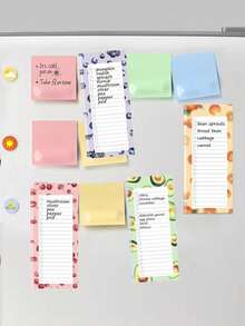 50 Sheets/Notepad Magnetic Memo Pad For Refrigerator - Multicolor - View 9