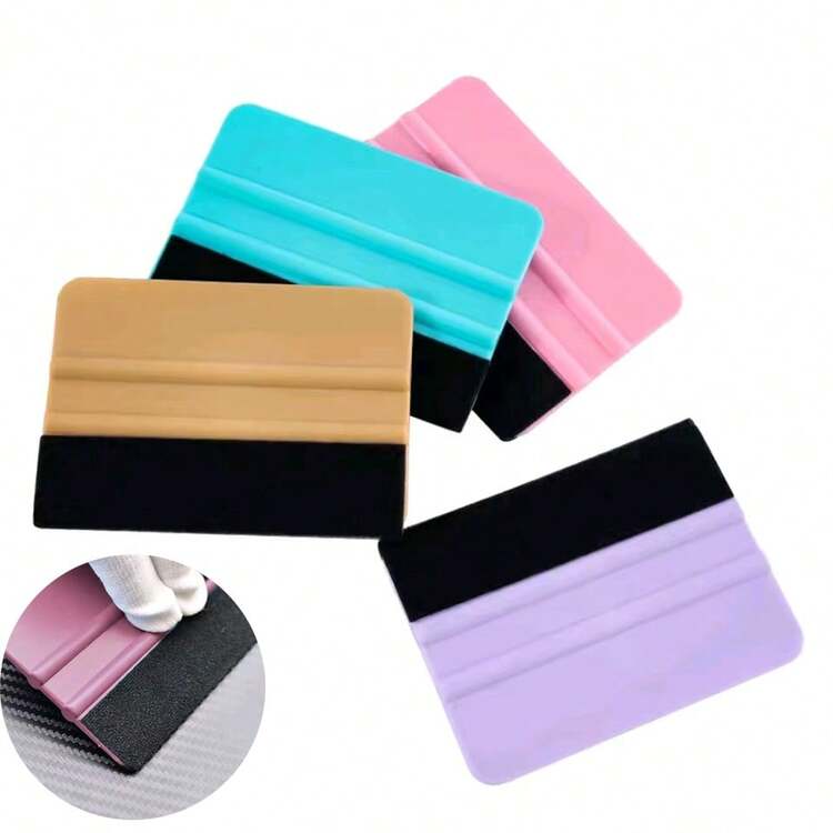 1/3/6Pcs Vinyl Squeegee Tool Squeegee For Vinyl,Felt Squeegee Vinyl Scraper Tool For Crafting Vinyl Application - Multicolor - View 1