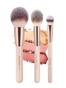 MAANGE 3/5/7/17pcs Professional Makeup Brush Set, Including Foundation Brush, Blush Brush, Concealer Brush, Contour Brush, Nose Brush, Foundation Brush, Detail Brush, Face Brush, Suitable For Daily Makeup And Travel Makeup, Makeup Brush Set Makeup Supplies Gift For Friends - Apricot - View 10