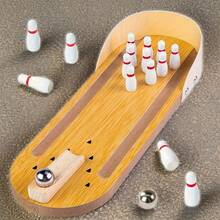 2025 New Fingertip Bowling Challenge: Mini Wooden Brain Teaser, Portable DIY Marble Maze – STEM Educational Fidget Toy For Indoor/Outdoor Party & Stress Relief2025