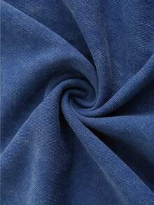 Star Pattern And "" Letter Print Men'S Summer Loose Fit Short Sleeved Washed Vintage 230g Pure Cotton Comfortable Breathable Casual Street Round Neck T-Shirt - Xanh đậm - Xem 5