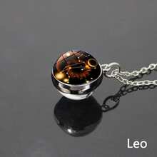 1pc 12 Zodiac Constellation Necklace, Starry Sky Glow In The Dark Glass Ball Pendant Necklace, Suitable For Men & Women, Father's Day, Thanksgiving, Christmas, New Year, Birthday Gift, Holiday Present Valentine's Day - Constellation Necklace - View 20