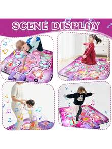 Alfombrilla de baile con tema de princesa para niñas: Alfombrilla de baile de 3 niveles con volumen de música claro, ajustable, 9 indicadores LED y sensible y resistente al agua, juguete resistente para que las niñas bailen - Rosa - Ver 6