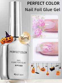 16ml Gel de transferencia de láminas de color perfecto para uñas, adecuado para transferencia de pegatinas de uñas, arte de uñas, esmalte de gel DIY, manicura en casa, regalo para mujeres, requiere el uso de lámpara LED para uñas - transparente - Ver 6