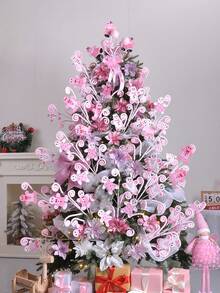 1/2/4/6 buc Crăciun roz turtă dulce om de zăpadă ramură decorare brad de Crăciun decorare turtă dulce Crăciun sărbătoare decorare casă decorațiuni de Crăciun camera decor iarnă