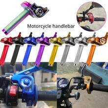 22 mm (7/8 po) Poignée d'accélérateur de moto, assemblage d'accélérateur à torsion rapide en alliage d'aluminium usiné, convient pour CRF CR YZ EXC SSR TTR DRZ DR RM CRF50 XR50 50 70 110 125 230 250 Moto tout-terrain - A - Voir 4