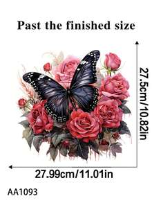 1 Pc Creative Design Blood Red Rose Butterfly Dripping Blood Shape Personalized Wall Sticker Bathroom Living Room Door Window Glass Background Wall Decoration Wall Sticker Decorative Painting