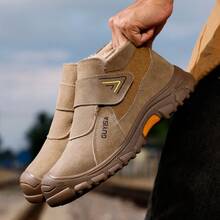 GUYISA 中帮安全鞋，防挤压、防刺穿，绒面革，防火花，隔热，焊接系列，四季通用中帮防护鞋，棕色，欧盟标准钢头，柔软橡胶外底，厚重却极其安全！（鞋码为中国尺码，请注意国际尺码换算！如果鞋码偏大，请选择小一码）