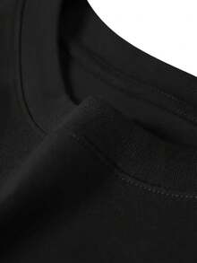 Men's Outdoor Fishing Hiking Camping T-Shirt - "Life Is Better By The Lake" Graphic T-Shirt With Fishing Rod And Lake Design - Four Seasons Casual Short Sleeve Crew Neck 2025 - 黑色 - 查看 3