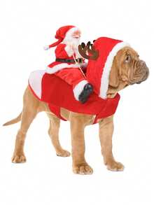 圣诞老人骑乘狗服装,涤纶圣诞宠物服装,卡通主题,适合中大型犬,可调节节日宠物服装 - 舒适的亚克力宠物服装,可机洗,格子节日主题(红色,S 码至 3XL),狗、猫的圣诞服装,圣诞老人骑马服装,圣诞宠物服装驯鹿服装,圣诞宠物用品,小猫的趣味羊毛服装(脸上轻微油漆是正常现象) - 彩色 - 查看 7