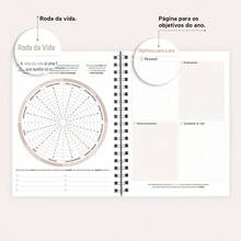 iscool Weekly Planner Plus 2025 Floral Monogram Letter L - Khỏa Thân và Vàng - Xem 6