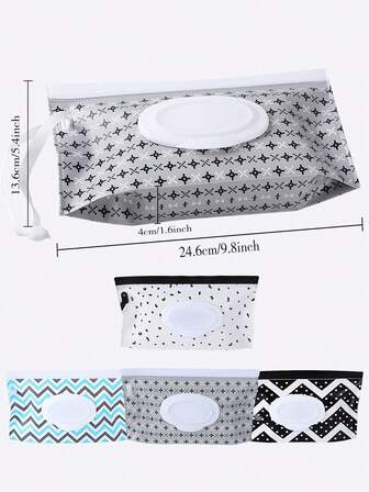 1/4 Pack Portable Wet Wipes Dispenser, Refillable Wet Wipes Holder, Baby Wet Wipes Container, Reusable Travel Wet Wipes Bag, Christmas, Halloween And Thanksgiving Gift