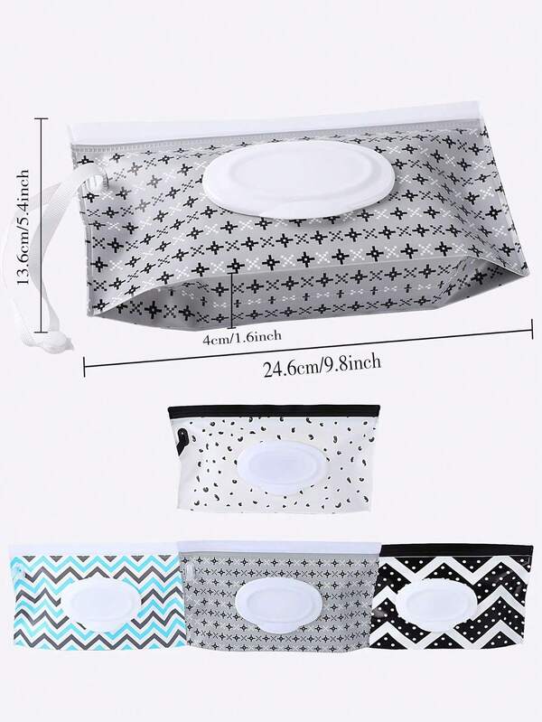 1/4 Confezione Dispenser portatile per salviette umide, Porta salviette umide ricaricabile, Contenitore per salviette umide per bambini, Borsa da viaggio riutilizzabile per salviette umide, Regalo di Natale, Ognissanti e Ringraziamento