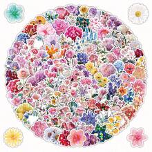 200pcs Flower Stickers For Water Bottle, Skateboard, Luggage, Phone Case, Guitar, Piano, Room, Notebook, Wall Decor