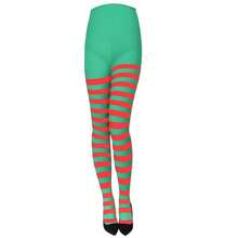 1 件节日装饰蝴蝶结条纹圣诞绒球过膝袜，女士长袜，适合表演、服装、圣诞派对万圣节