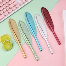 1/5/10/20 Pcs Customizable Neutral Pens, Feather Shaped, Refillable, Personalized Gifts For Students, Teachers, Friends, Coworkers, Suitable For Teacher's Day, Mother's Day, Christmas, New Year, Wedding, Graduation, School Supplies - Multicolor - View 7