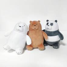 WE BARE BEAR 20厘米坐姿毛绒裸熊毛绒动物玩偶，熊猫玩偶，圣诞树装饰 - 彩色 - 查看 7