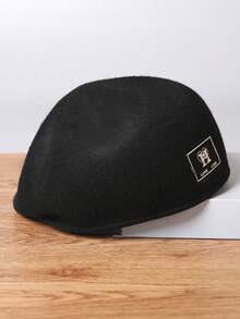 1 peça boina de lã ajustada para mulheres, nova moda coreana de outono/inverno, boné de artista elegante, chapéu octogonal versátil