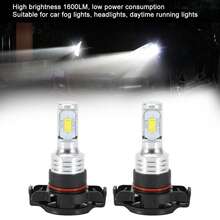 H16/5202 faros antiniebla 2 piezas 80w 3200lm 6000k, faros antiniebla profesionales, alta potencia y brillo, set de 2 piezas, repuesto automotriz eficiente - Negro - Ver 7