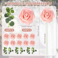 15 Pcs Metal Floral Centerpiece Table Decorations Hoop Centerpiece With Stand Gold Centerpieces For Table 15 Wooden Holders 30 Artificial Flowers 30 Leaves For Wedding DIY Craft Decor(12 Inch,White)Halloween - 粉色 - 查看 10