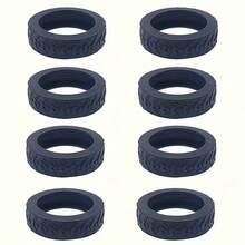 8pcs Silicone Luggage Wheel Covers, Noise Reduction, Floor Protection, Smooth Rolling, Wear-Resistant Travel Accessories, Multiple Colors For Easy Identification