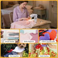 IAGREEA 迷你电动缝纫机，便携式缝纫机，Violet 迷你电动缝纫机 - 6V DC 便携式旅行和 DIY 工艺工具，带自动绕线器、脚踏板、夜灯、2 速、纽扣修理 | 节日礼品套装（含线轴包，不含适配器）