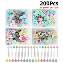 50/100/200 chiếc Ghim định vị, Ghim ngọc trai màu, Ghim trang trí, Ghim may quần áo, Nút, Nơ - Nhiều màu - Xem 20