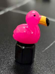 Juego de 2/4 tapas de válvula de neumático con diseño de flamenco - Fabricadas en aleación de aluminio y resina de colores, adecuadas para coches, bicicletas, camiones y motocicletas, regalo perfecto para las fiestas