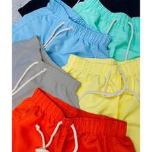 Kit 4 Bermudas Infantil Juvenil Tactel Coloridas Short Mauricinho Menino Casual Praia Verão - Multicolorido - Visão 4