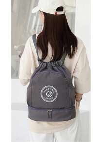 MOCHILA DEPORTIVA UNISEX, BOLSA DE VIAJE IMPERMEBLE MULTIFUNCIONAL - Gris Claro - Ver 3