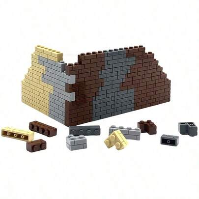 1 Bag Small Particles Thick Wall Bricks 1x2 2+1 1x4 Dots Bulk Accessories Doors Windows DIY Building Blocks Educational Toy For Kids