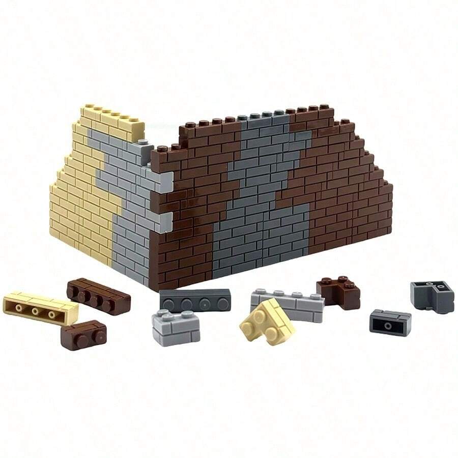 1 Bag Small Particles Thick Wall Bricks 1x2 2+1 1x4 Dots Bulk Accessories Doors Windows DIY Building Blocks Educational Toy For Kids