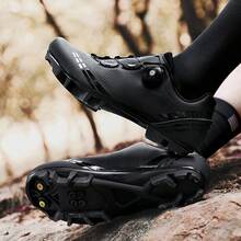 Unisex Cycling Shoes, Compatible With Mountain Bike Shoes, Fitness Shoes, Outdoor Sports Shoes, Outdoor Cycling Shoes - Black - View 3