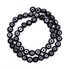 Aproximadamente 90 piezas de cuentas de vidrio Lampwork con flores de mil colores, ojos de diablo transparentes planos y redondos de 4mm, materiales de joyería DIY para hacer pulseras, collares y adornos de teléfono como regalo de Halloween - Cuentas redondas planas de vidrio con forma de mil flores de 4 mm - Ver 22