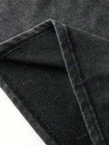 Camiseta de algodón Es Trus, estampado divertido de mariposa rosa y letra, estilo coreano retro de moda callejera y versátil Y2K, adecuada para ocio al aire libre, estilo punk regular de cuello redondo, manga corta y lavada - Negro - Ver 5