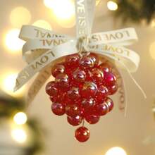 1 buc Ornament de Crăciun cu Mărgele de Struguri - Struguri cu Mărgele de Cristal cu Panglică, Ornamente de Crăciun Agățate, Ornamente de Crăciun Colorate, Decor pentru Casa de Sărbători, Articole pentru Petrecere de Crăciun, Șemineu de Iarnă, Poliță, Decorațiune pentru Fereastră, Decorațiune pentru Petrecere de Crăciun