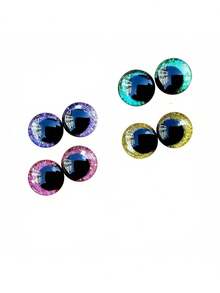 16pcs 14mm 3d Sparkling Safety Eyeballs, Diy Eyes For Crochet, With Bowl Washers, Moon Crochet Amigurumi Eyeballs, For Crochet Animal Craft Eyeballs, Plush Crochet Eyeballs For Craft Halloween Decorations - Multicolor - View 23