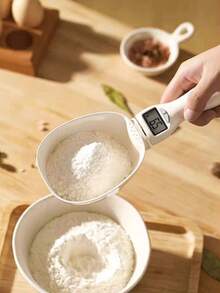 1 st elektronisk 800g mätsked, digital mätvåg, hushålls-LED-display digital mätvåg, kökssked för te, mjölkpulver, mat, avtagbar mätsked