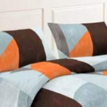 Double-Sided Printed 4-Piece Bedding Set - Duvet Cover, Fitted Sheet, Pillowcase - Available In Various Colors - Unisex - Suitable For Sizes 135/150 - 復古幾何 - 查看 3