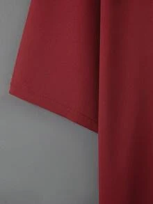 Japanese/Hong Kong Style Solid Color Versatile Mid-Length Windbreaker Cardigan, Chinese Traditional Hanfu Inspired, Lightweight Coat, Cosplay Outerwear - Burgundy - View 6